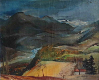 Orage sur la valle de Gavarnie, 1942