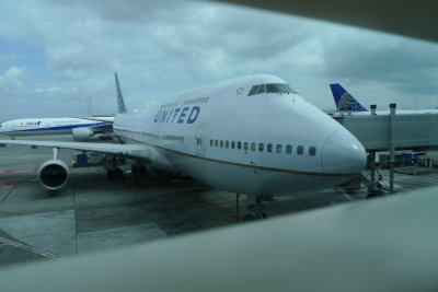 Our Plane from San Francisco to Frankfurt, 747-400