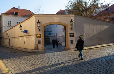 Entrance to our Hotel in Prague