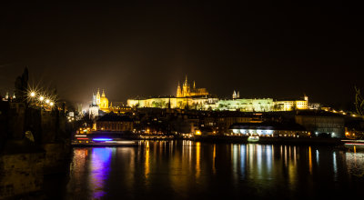 Prague castle by night....