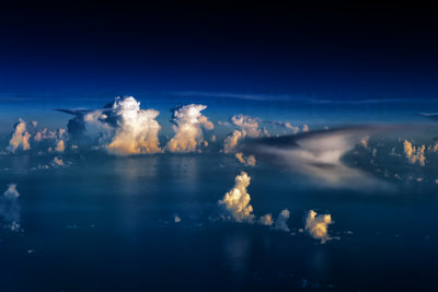 Thunderstorms over the Caribean