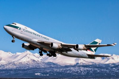Cathay Pacific Cargo 747-400F, Cathay Pacific Cargo 747-400, Takeoff Anchorage