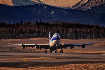 NCA - Nippon Cargo Airlines,  takeoff Anchorage