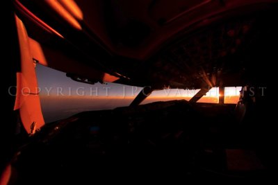 Sunrise from the flightdeck
