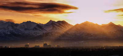 Sunrise over Anchorage