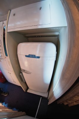 Full size fridge on board the Il-18