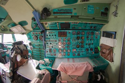 Air Koryo Tu-154 Flight Engineer panel