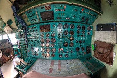 Air Koryo Tu-154 Flight Engineer panel