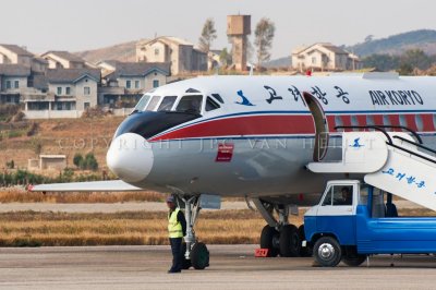 Air Koryo Tu-134 - at Pyongyang Airport