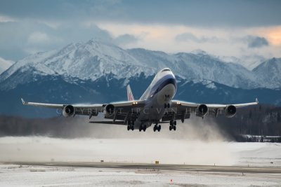 China Southern 747-400, taking off Anchorage