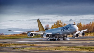 Polar Air Cargo 747-8F - touchdown Anchorage
