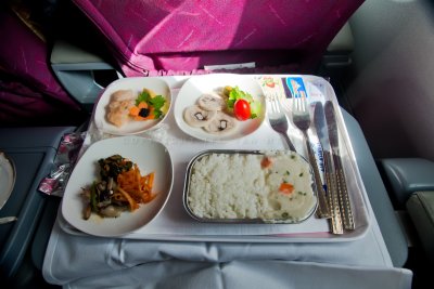 Business class meal - Air Koryo An-148