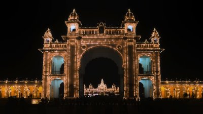 The Illuminated palace in Mysore