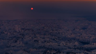 Moonrise over Greenland