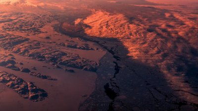 Sunset over Greenland