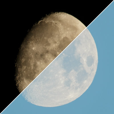 Moon Day versus Night