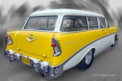 Chevrolet 1956 Wagon Vets HB 11-9-14 (91) R Blur BW.jpg