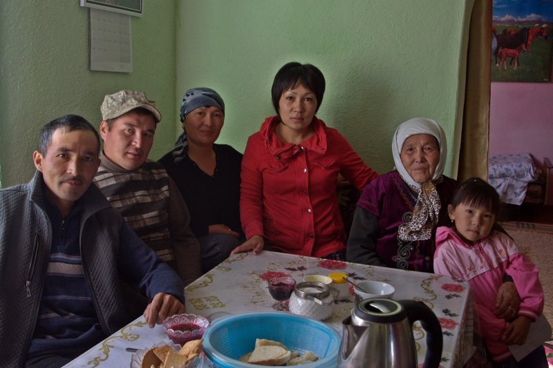 Kyrgyz family...