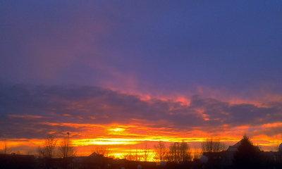 After rain' sunset