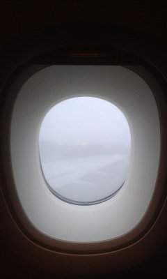 Back to CDG on a foggy morning