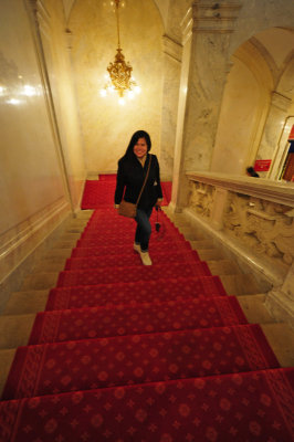 Enjoying the Red Carpet leading to Sisi's appartments