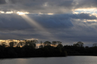 Sunbeam on the lake