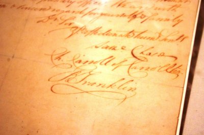 Benjamin Franklin Signature - Walker Safe-Conduct Letter - 1776 - Chateau Ramezay Museum.jpg