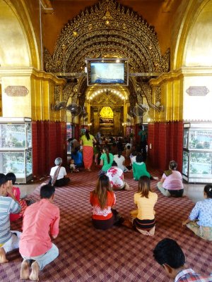 Devotees Before Mahamuni Image - Mahamuni Pagoda.jpg