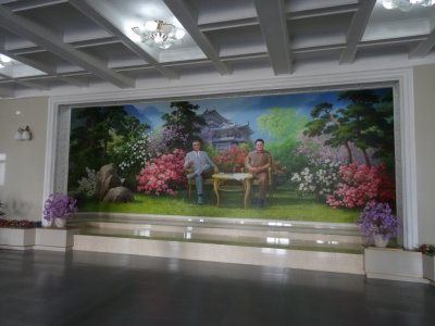 Mural of Kim Il-Sung and Kim Jong-Il - Chongchon Hotel (1).jpg