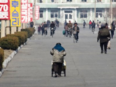 Pedestrians on the Main Boulevard - Hyangsan (1).jpg