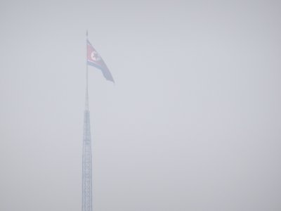 Flag of North Korea - Third Tallest in the World at 160 Meters.jpg
