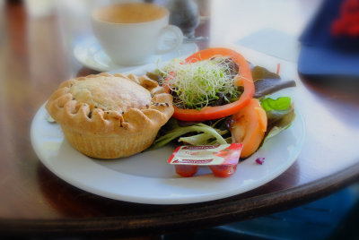 Meat Pie and Tomato Sauce
