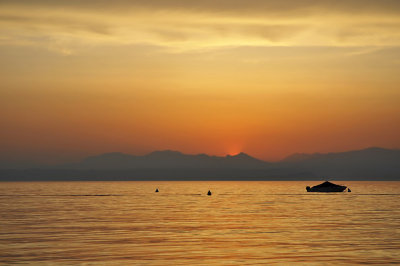 Zonsondergang aan het Gardameer / Lake Garda (Italy)