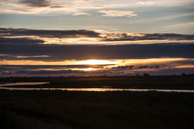 Ondergaande zon, Chobe