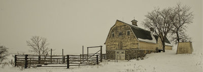 yellow stone barn