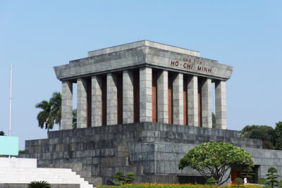 Mausoleum of Ho Chi Minh in Hanoi, Vietnam. People in Vietnam call him, Uncle  Ho.