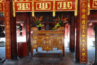 Decorative structure in the Temple of Lecture - Hanoi, Vietnam