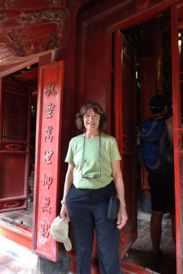 Judy in the Temple of Lecture - Hanoi, Vietnma