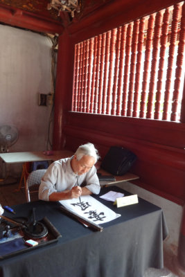 Calligrapher in the Temple of Lecture - Hanoi, Vietnam