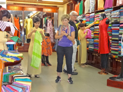 Janet and Stan shopping at the Thang Loi Company, Hoi An, Vietnam 