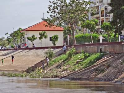 A park-like area near the boat landing dock - Phnom Penh, Cambodia