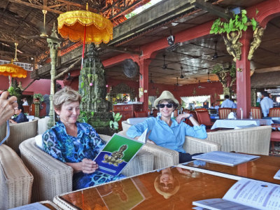 Lunch soon after arriving in Phnom Penh, Cambodia - we were hungry after our long boat ride from Chou Doc, Vietnam