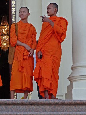  Monks in the Royal Palace Complex - Phnom Penh, Cambodia