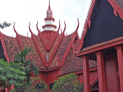 The decorative roof of the National Museum of Cambodia in Phnom Penh  