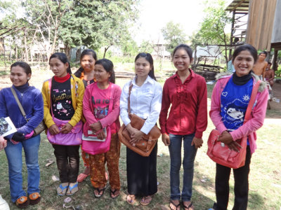 Our sponsored young ladies (high school students) - rural village in the Sandan District of the Kompong Thom Province, Cambodia