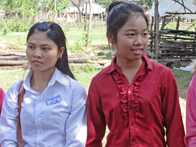 Our sponsored young ladies (high school students) - rural village in the Sandan District of the Kompong Thom Province, Cambodia
