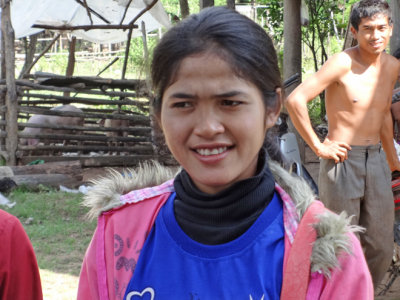 A sponsored young lady (high school student) - rural village in the Sandan District of the Kompong Thom Province, Cambodia