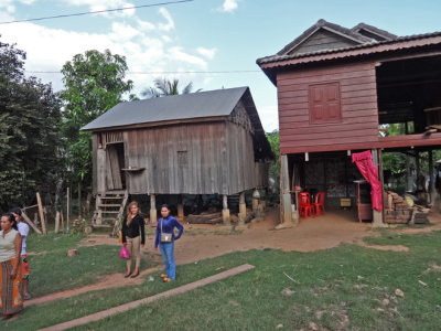 A sponsored young lady (high school student) lives in the stilted house on the left - we went inside