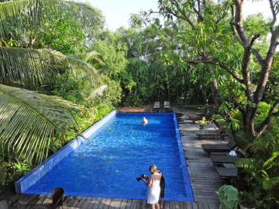 The pool at the Sambo Village Hotel, Kompong Thom Province, Cambodia