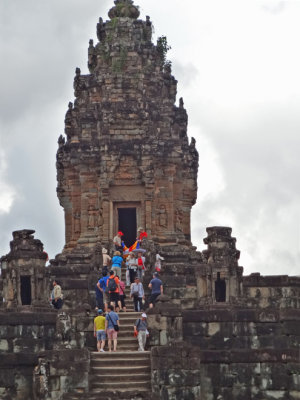 Tower of the Bakong Temple - Hindu temple constructed in the late 9th century c.e. - part of the Roluos Group, Cambodia